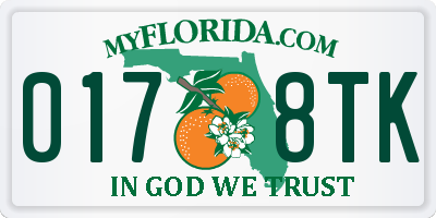 FL license plate 0178TK