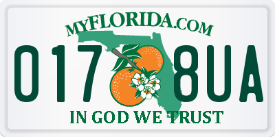FL license plate 0178UA