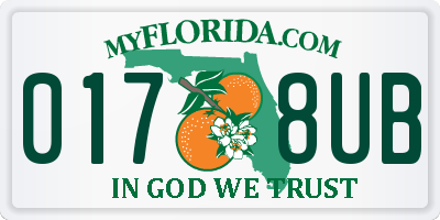 FL license plate 0178UB