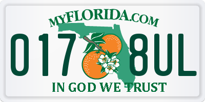 FL license plate 0178UL