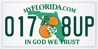 FL license plate 0178UP