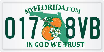 FL license plate 0178VB