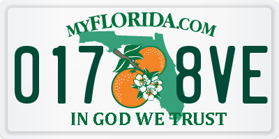FL license plate 0178VE