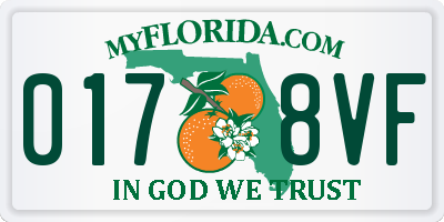 FL license plate 0178VF