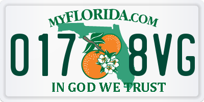 FL license plate 0178VG