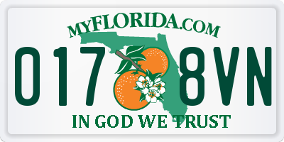 FL license plate 0178VN