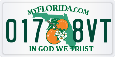 FL license plate 0178VT