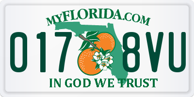 FL license plate 0178VU