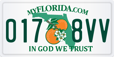 FL license plate 0178VV