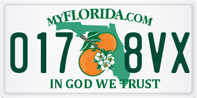 FL license plate 0178VX