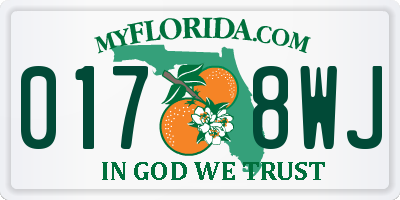 FL license plate 0178WJ