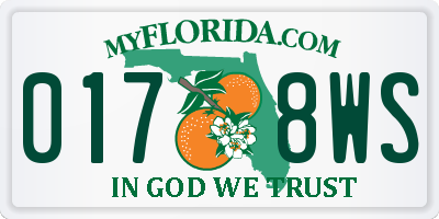 FL license plate 0178WS