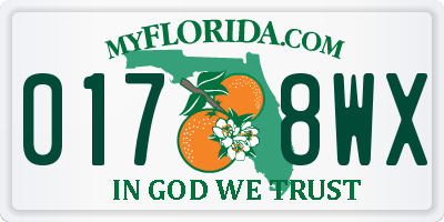 FL license plate 0178WX