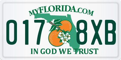 FL license plate 0178XB