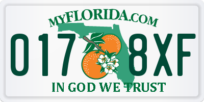 FL license plate 0178XF