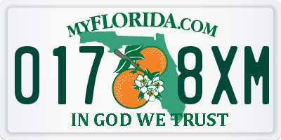 FL license plate 0178XM