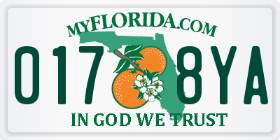 FL license plate 0178YA