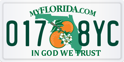 FL license plate 0178YC
