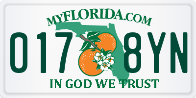 FL license plate 0178YN