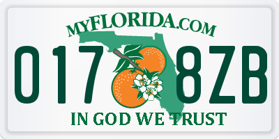 FL license plate 0178ZB