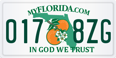 FL license plate 0178ZG