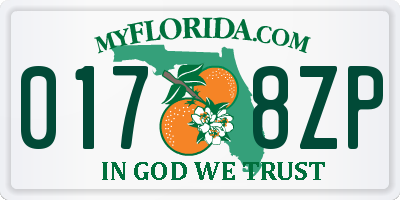FL license plate 0178ZP