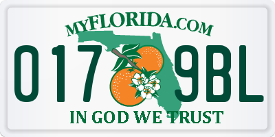 FL license plate 0179BL