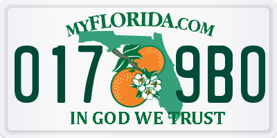 FL license plate 0179BO