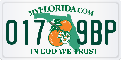 FL license plate 0179BP
