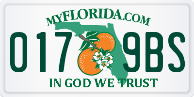 FL license plate 0179BS