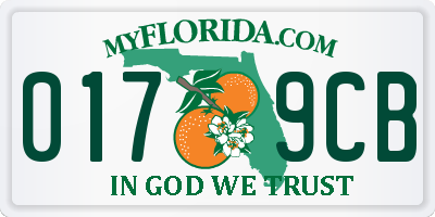 FL license plate 0179CB