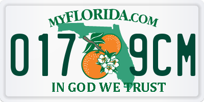 FL license plate 0179CM