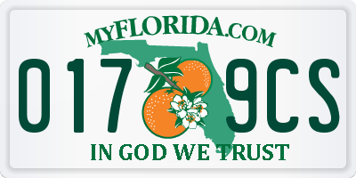 FL license plate 0179CS