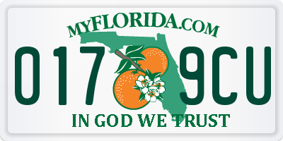 FL license plate 0179CU