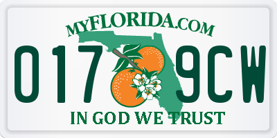 FL license plate 0179CW