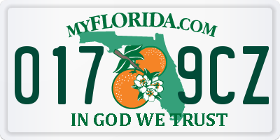 FL license plate 0179CZ