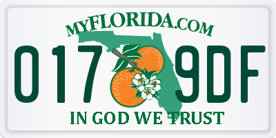FL license plate 0179DF