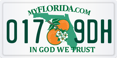 FL license plate 0179DH