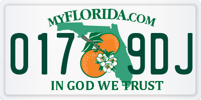 FL license plate 0179DJ