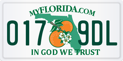 FL license plate 0179DL