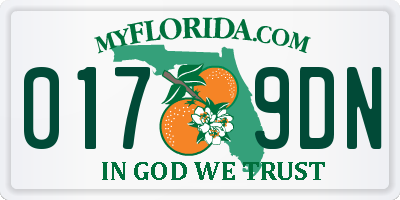 FL license plate 0179DN