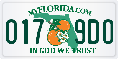 FL license plate 0179DO