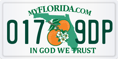 FL license plate 0179DP