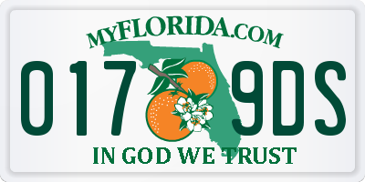 FL license plate 0179DS