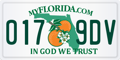 FL license plate 0179DV
