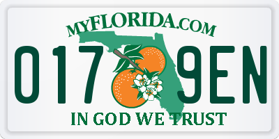 FL license plate 0179EN