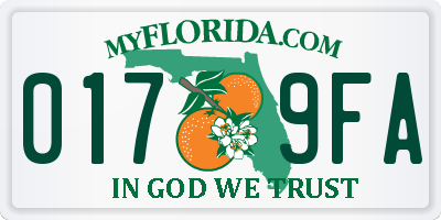 FL license plate 0179FA