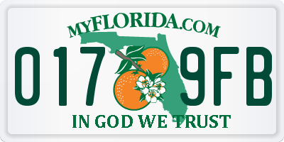 FL license plate 0179FB