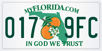 FL license plate 0179FC