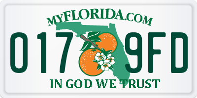 FL license plate 0179FD